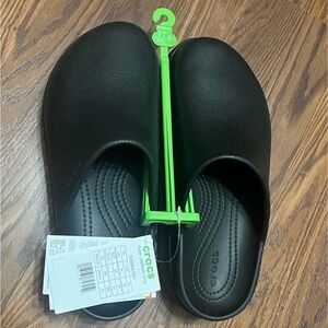 Crocs Women's Dylan Platform Clog Mule Slip On Round Toe Black 9 Waterproof